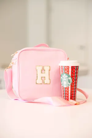All Packed Up Baby Pink Varsity Lunchbox