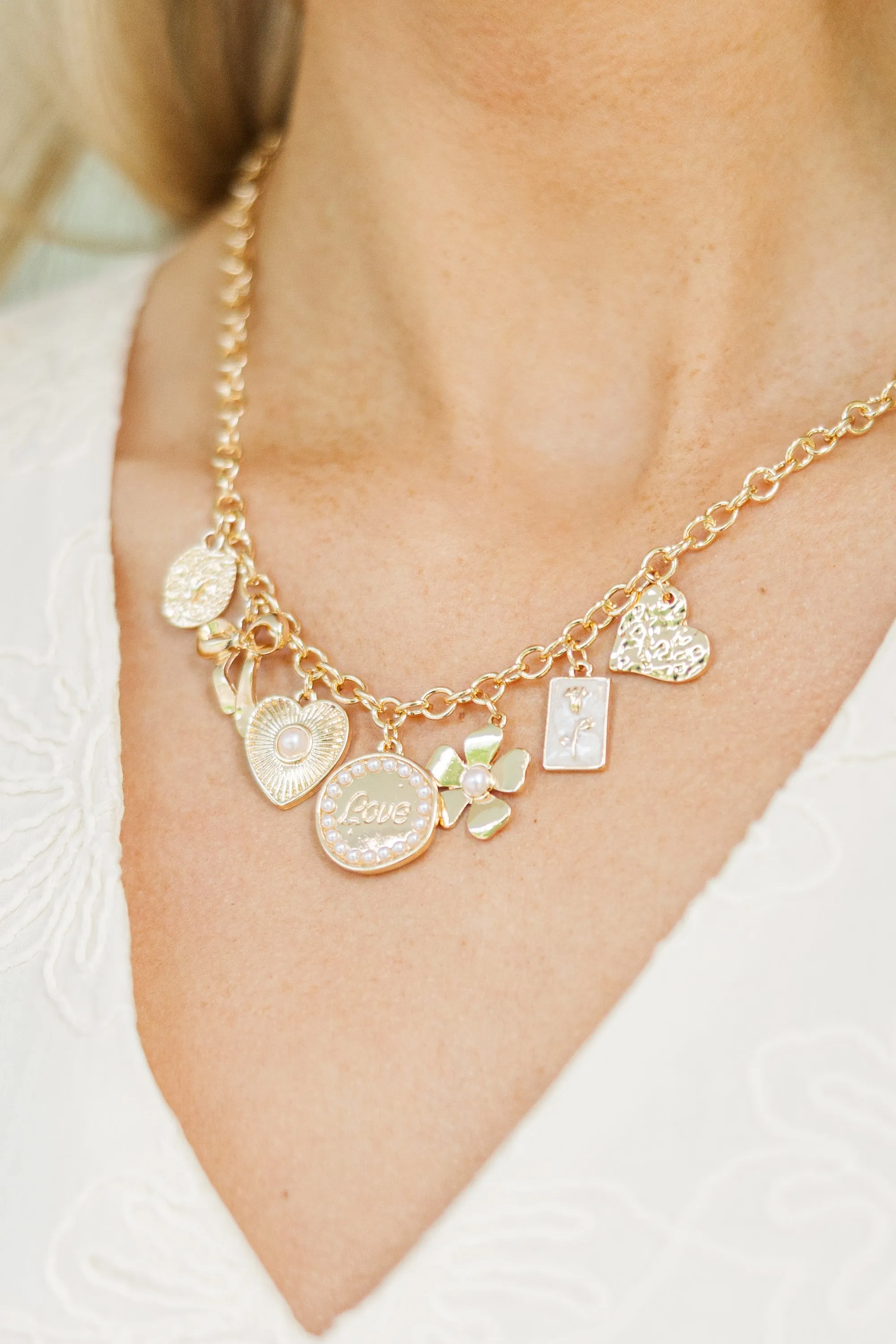All Sweet Gold Charm Necklace