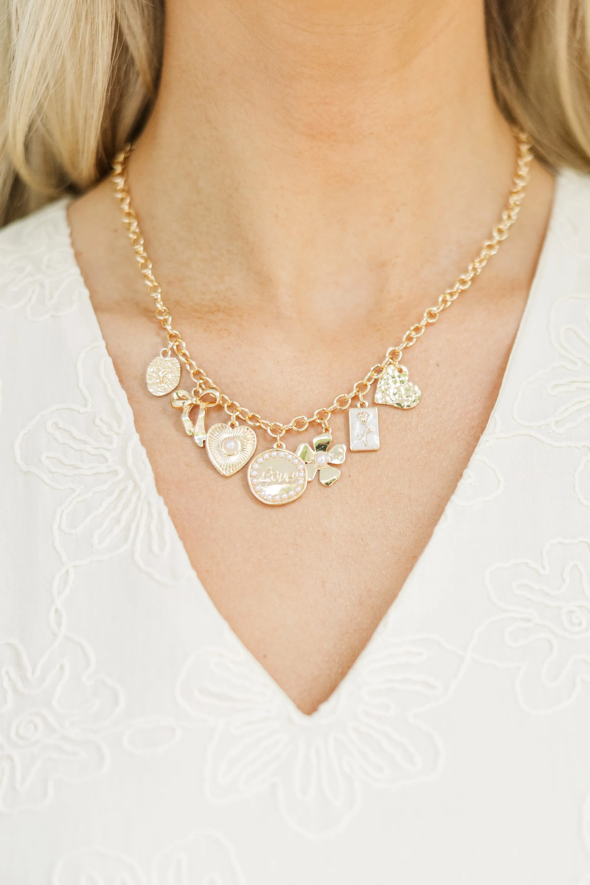 All Sweet Gold Charm Necklace