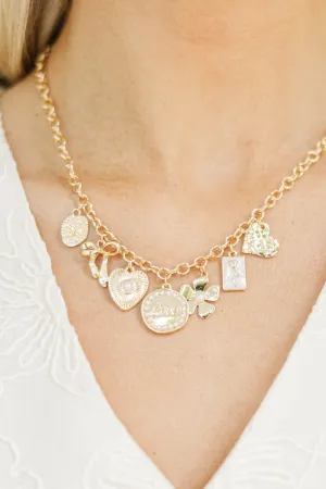 All Sweet Gold Charm Necklace