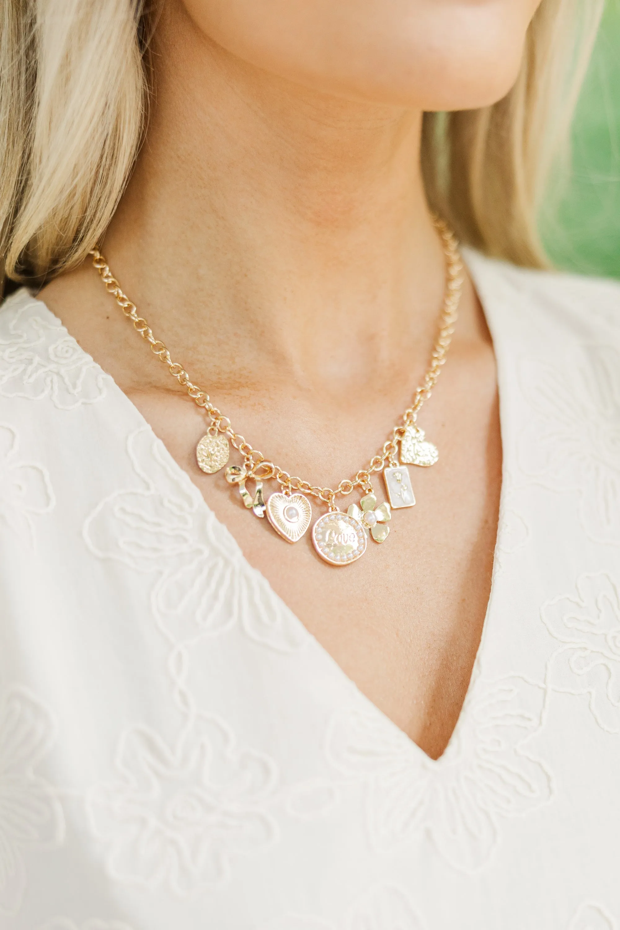All Sweet Gold Charm Necklace