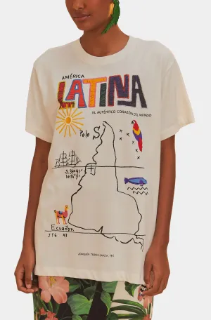 America Latina Off-White Relaxed T-Shirt