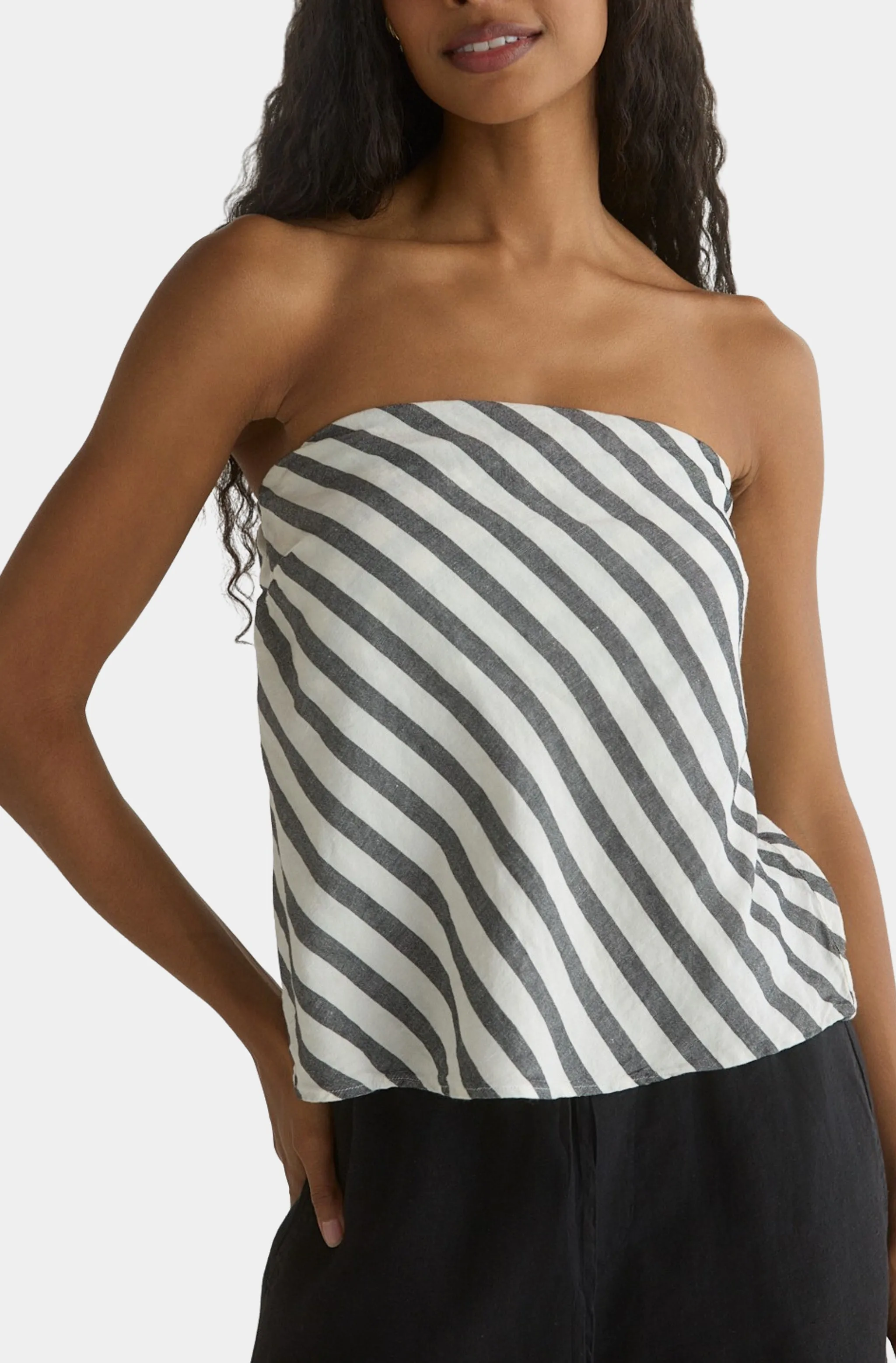 Bias Strapless Top