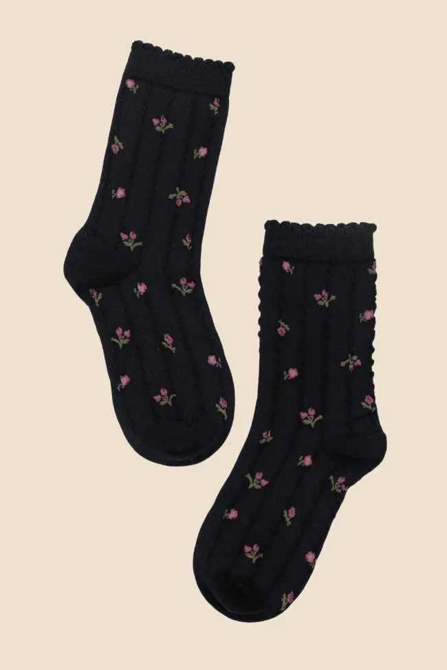 Black Florette Socks