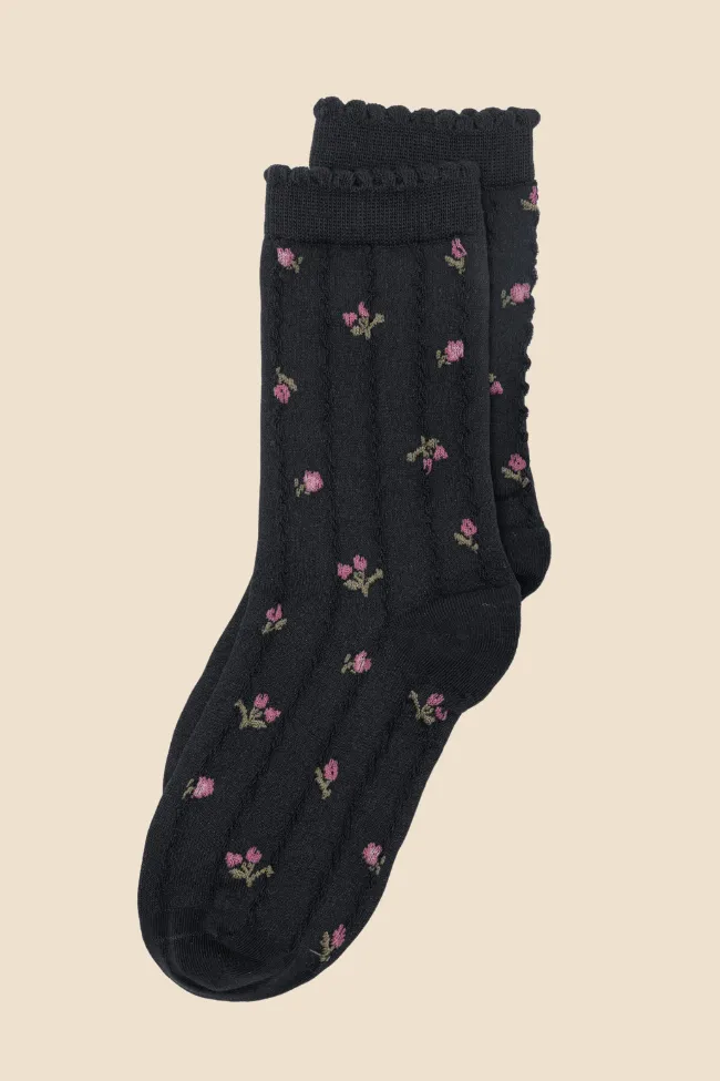 Black Florette Socks