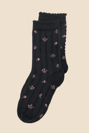 Black Florette Socks