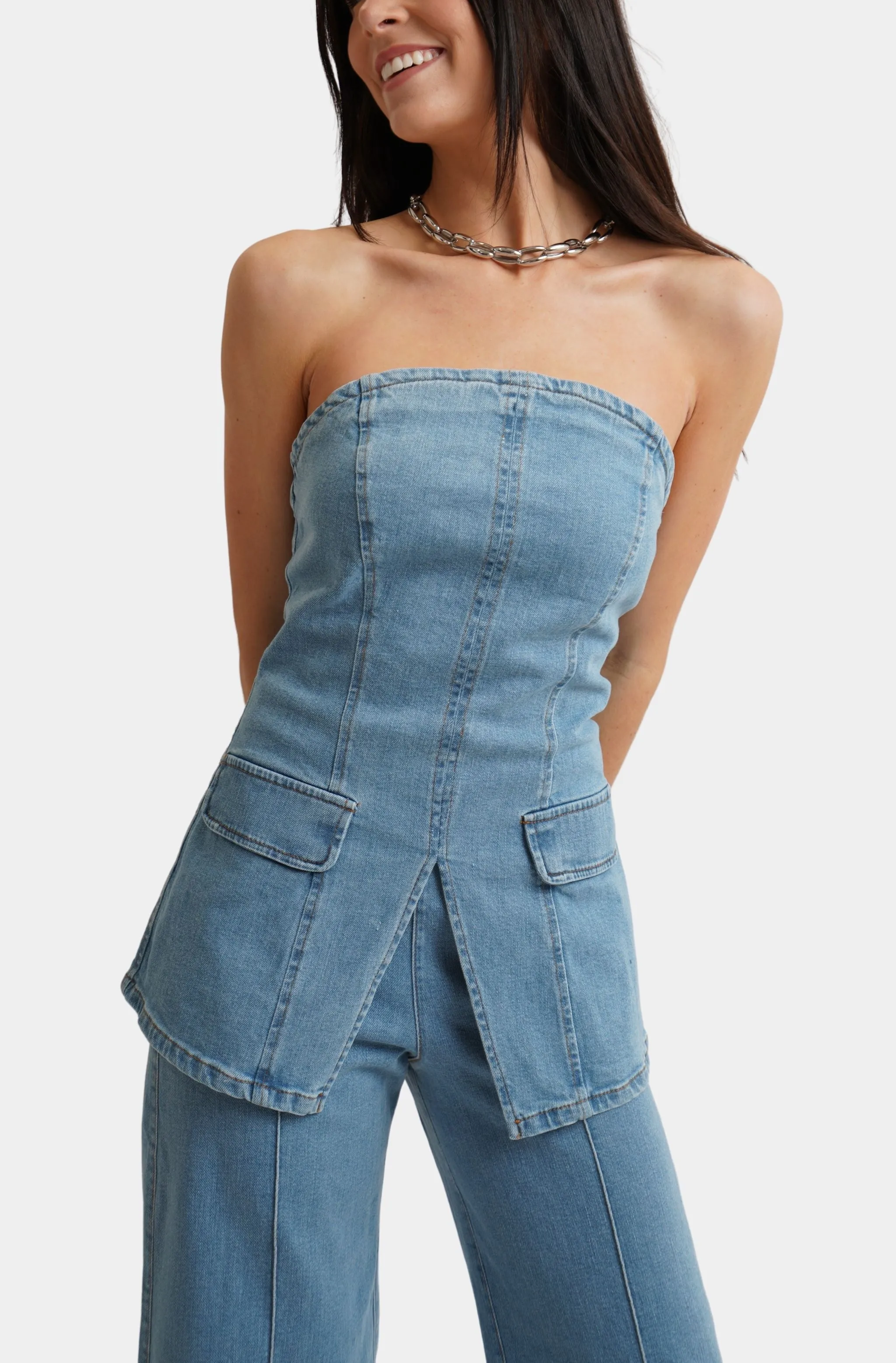 Brigitte Denim Top