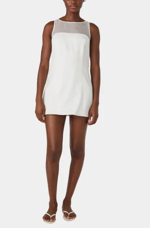 Carey Satin Slash Neck Chiffon