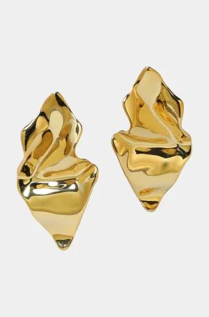 Crumpled Small Post Earring