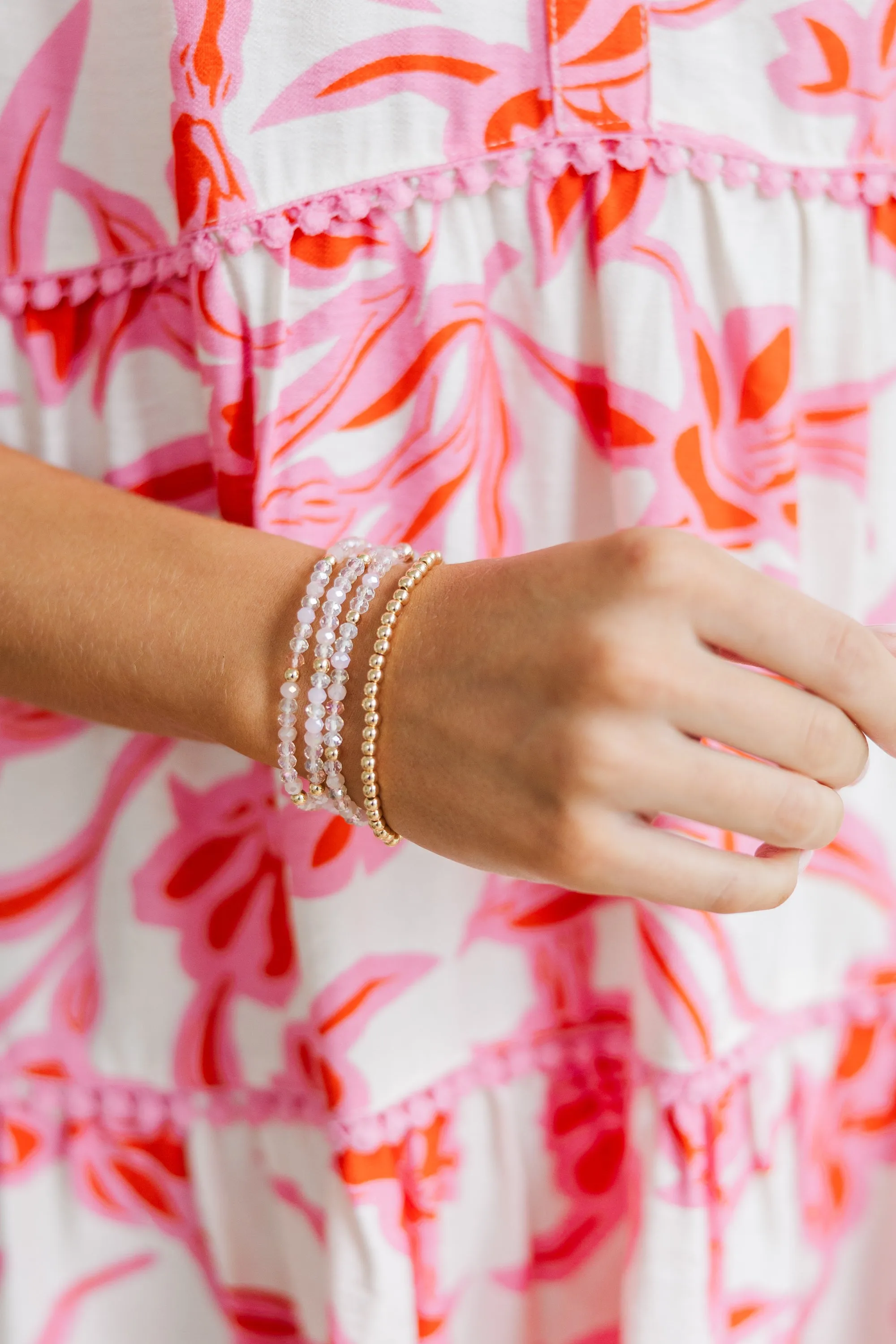 Doing Your Best White Bracelet