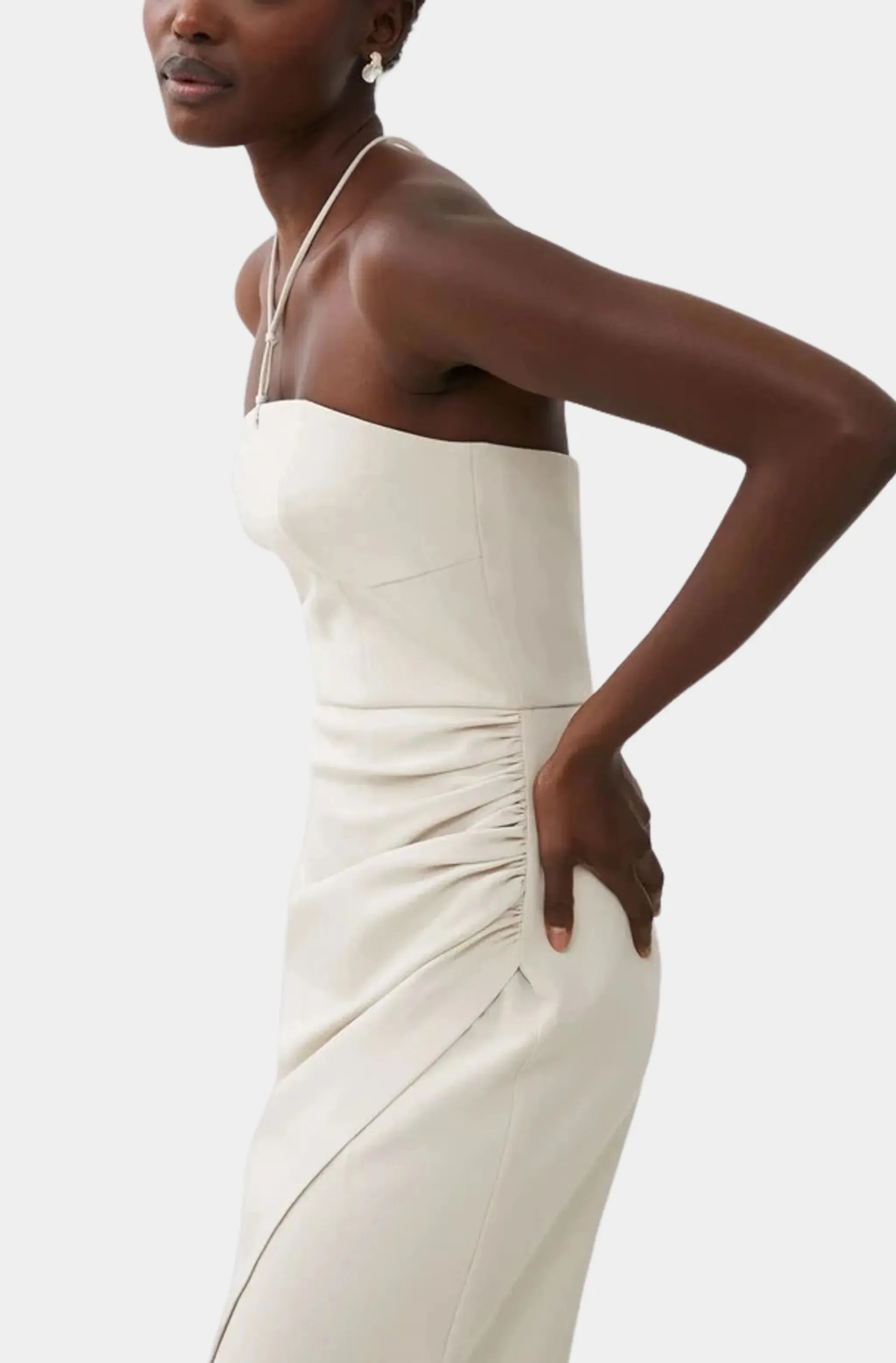 Echo Crepe Halter Dress