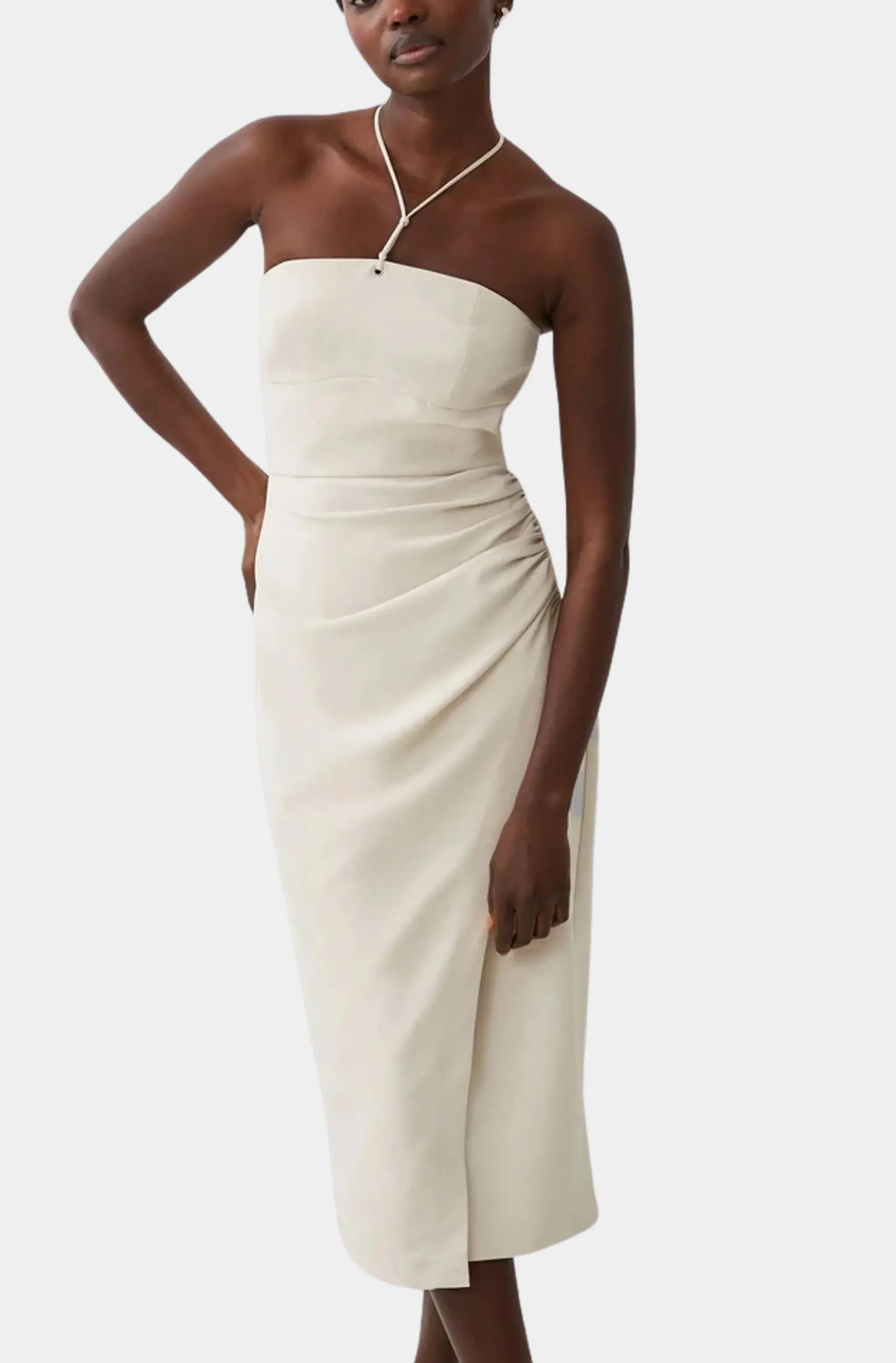 Echo Crepe Halter Dress