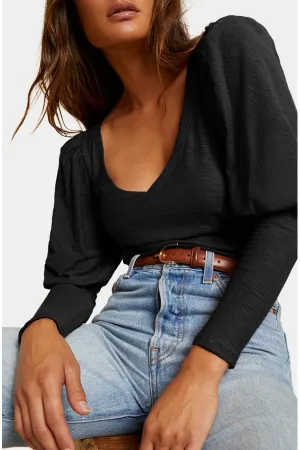 Emilia Drama Sleeve V-Neck