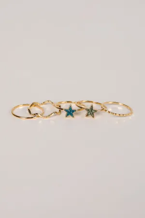 Erin Gold Star Ring Set