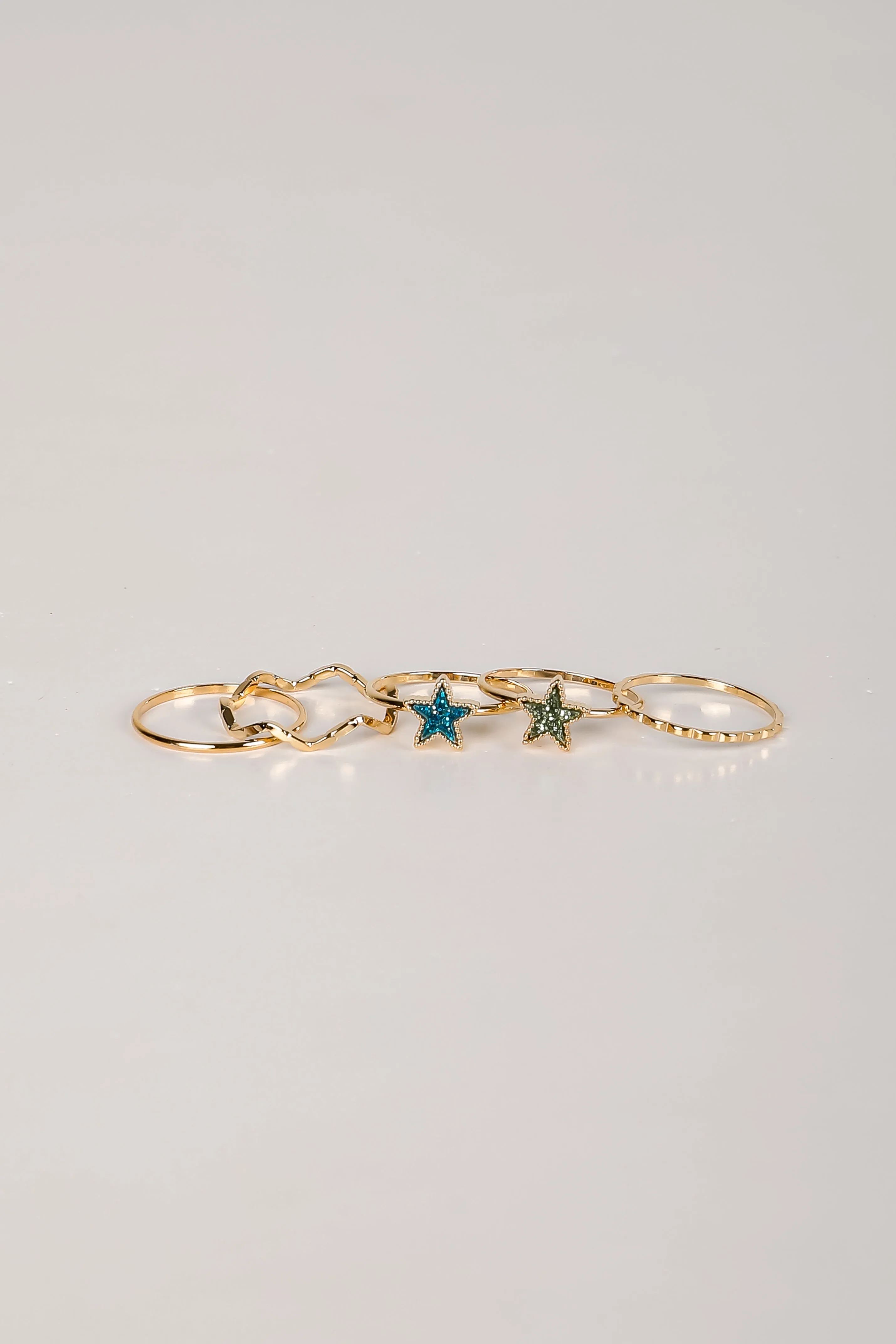 Erin Gold Star Ring Set
