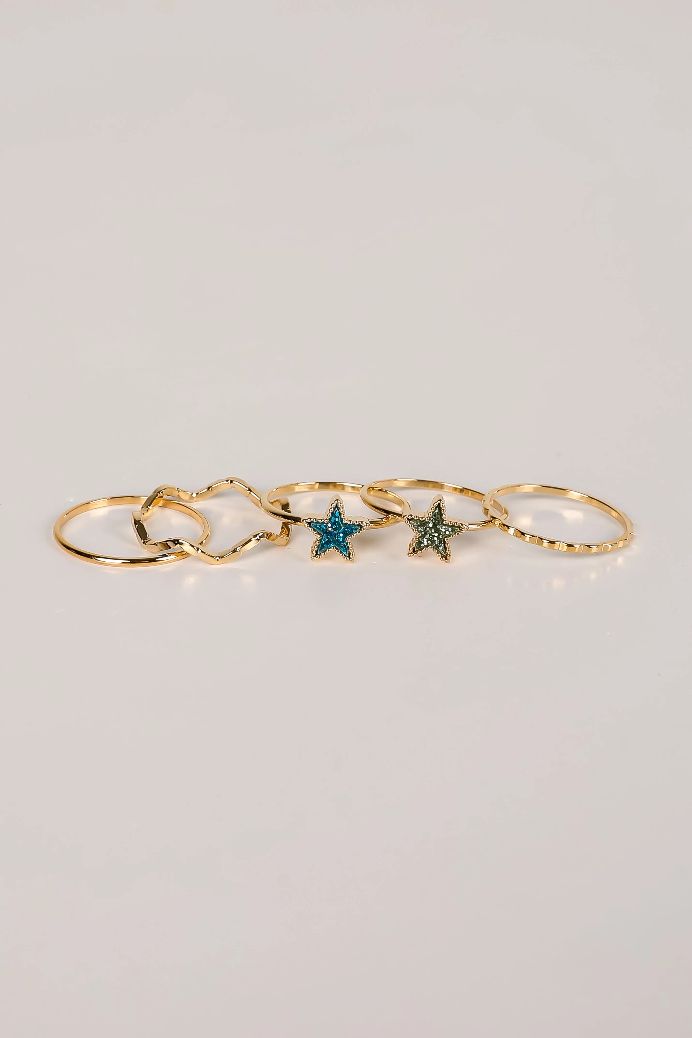 Erin Gold Star Ring Set