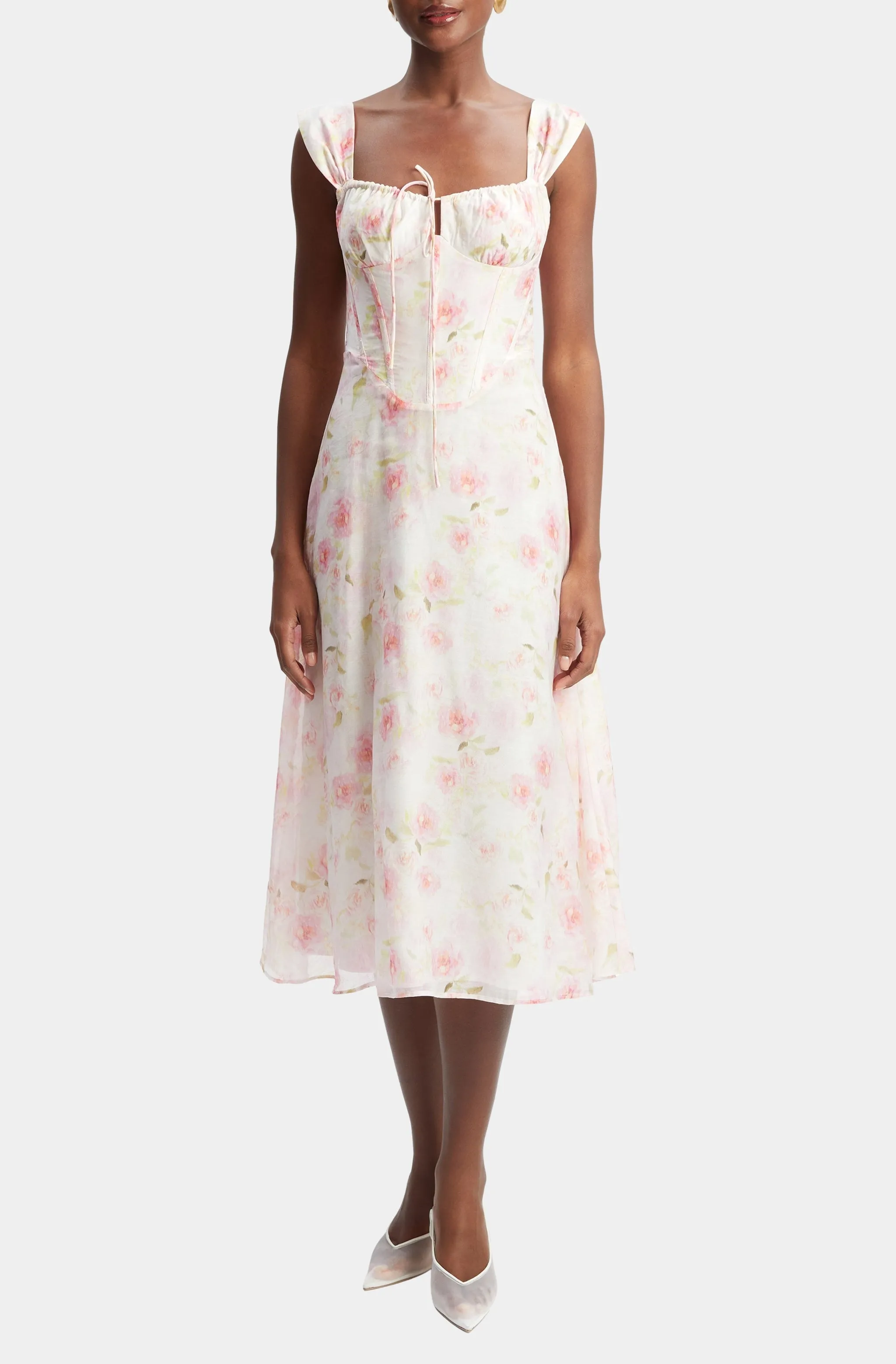 Esra Printed Midi Dress