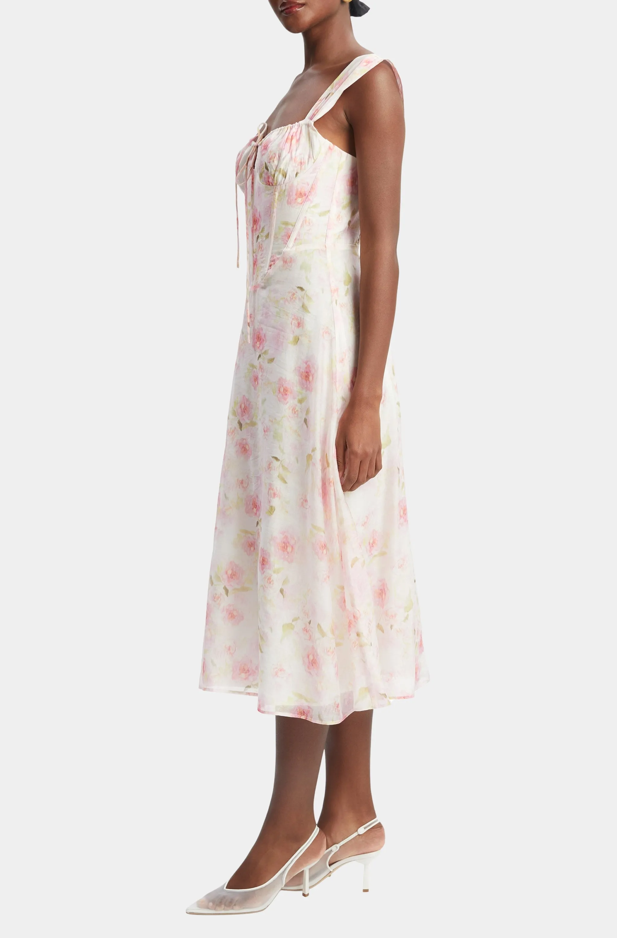 Esra Printed Midi Dress