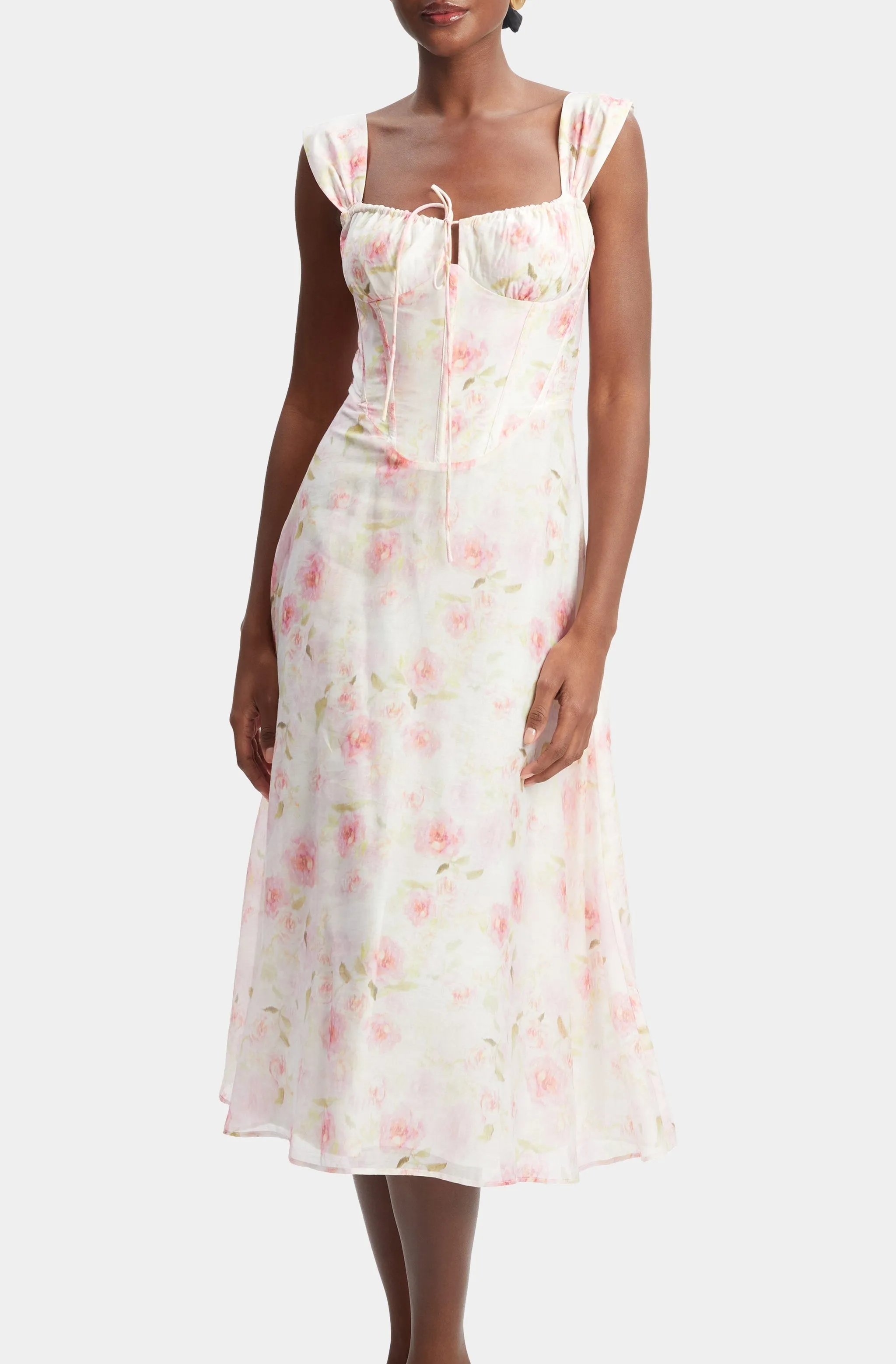 Esra Printed Midi Dress