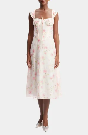 Esra Printed Midi Dress