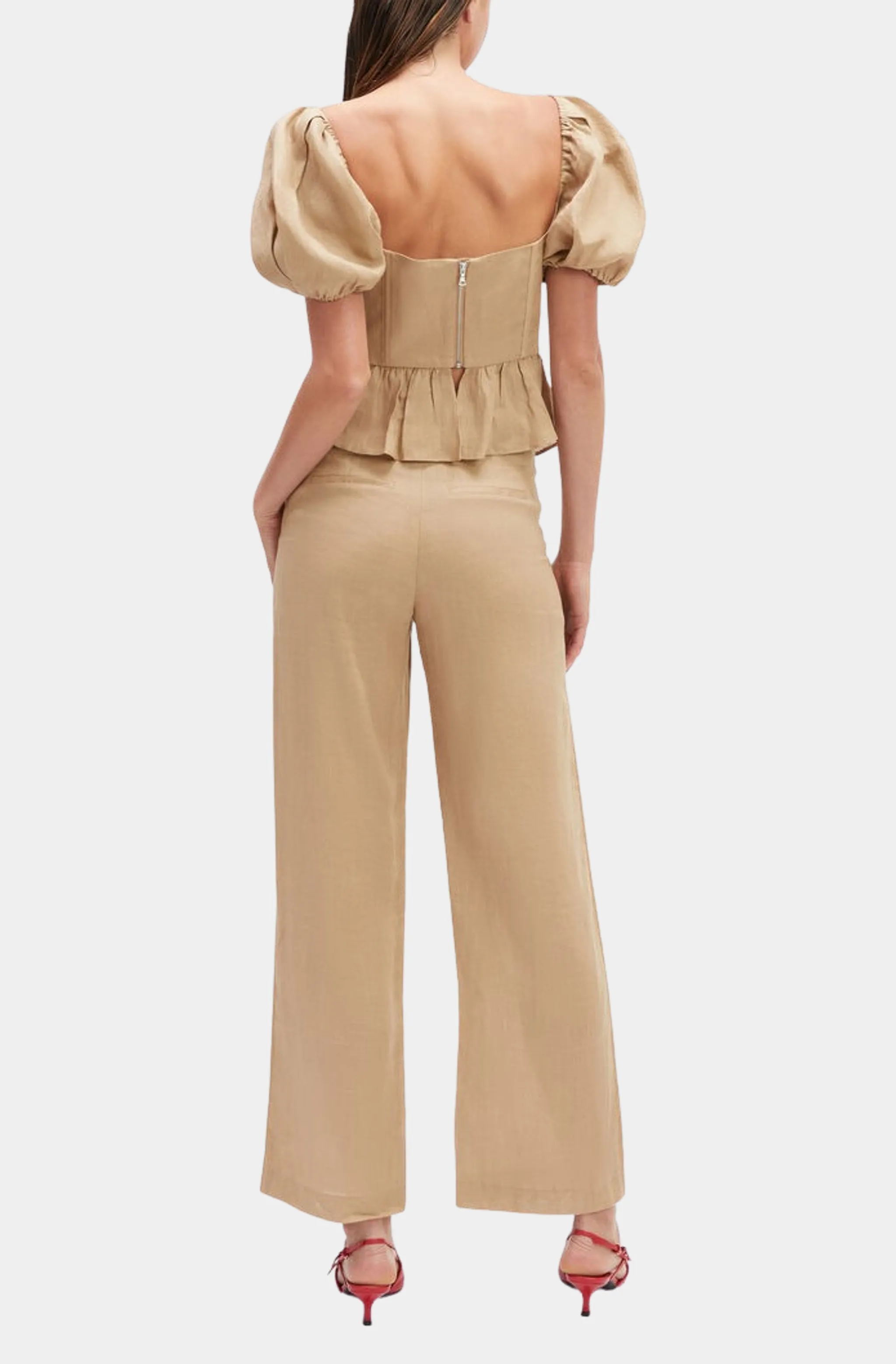 Esra Puff Sleeve Corset Top