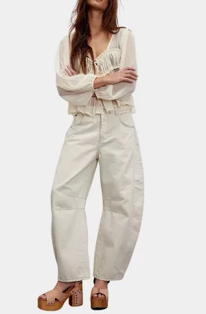 Good Luck Mid-Rise Barrel Jean