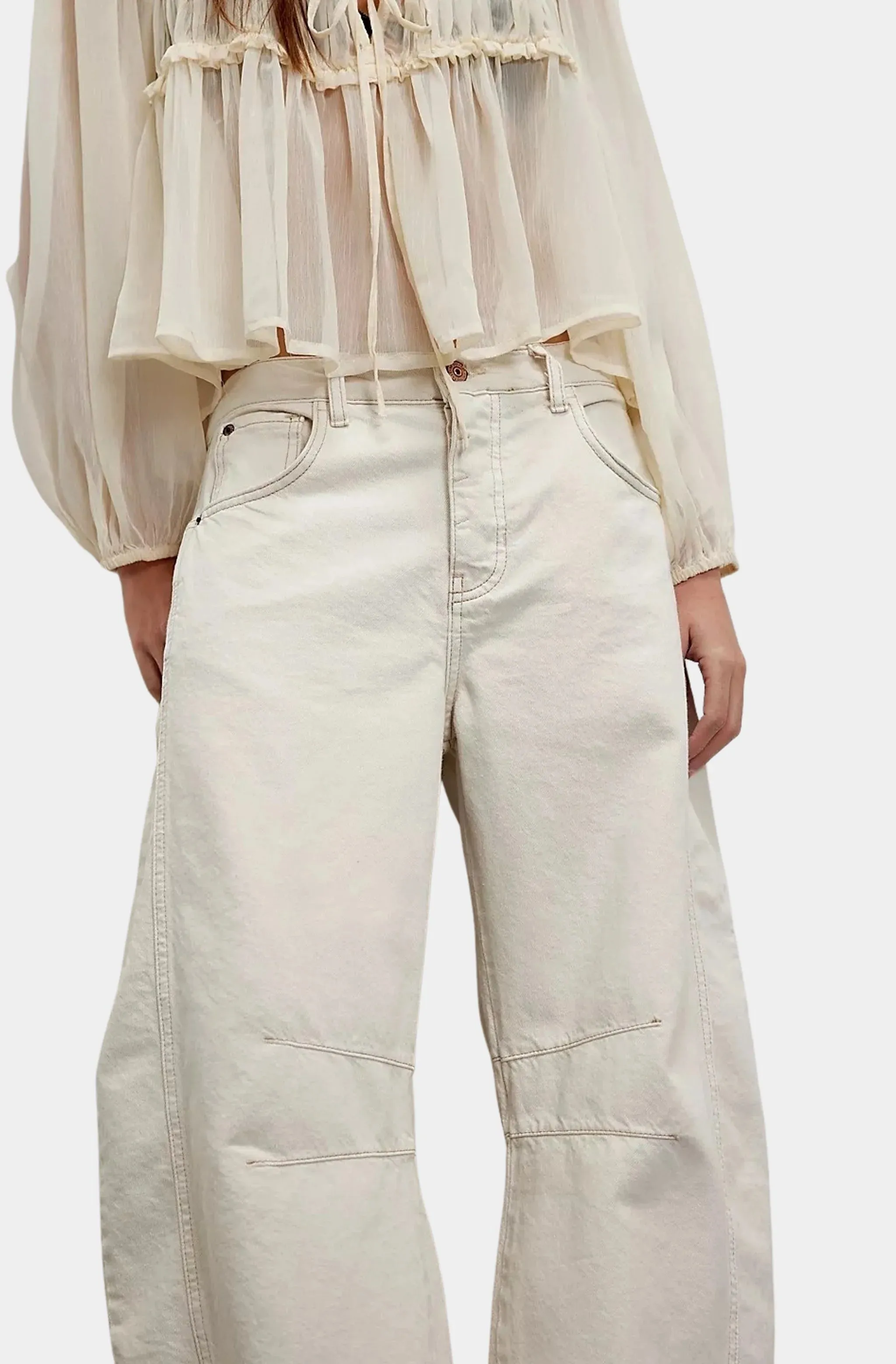 Good Luck Mid-Rise Barrel Jean