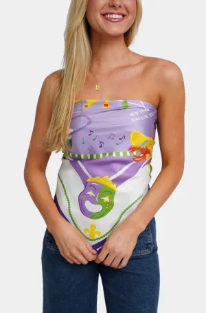 Hemline Exclusive Mardi Gras Saturday Scarf