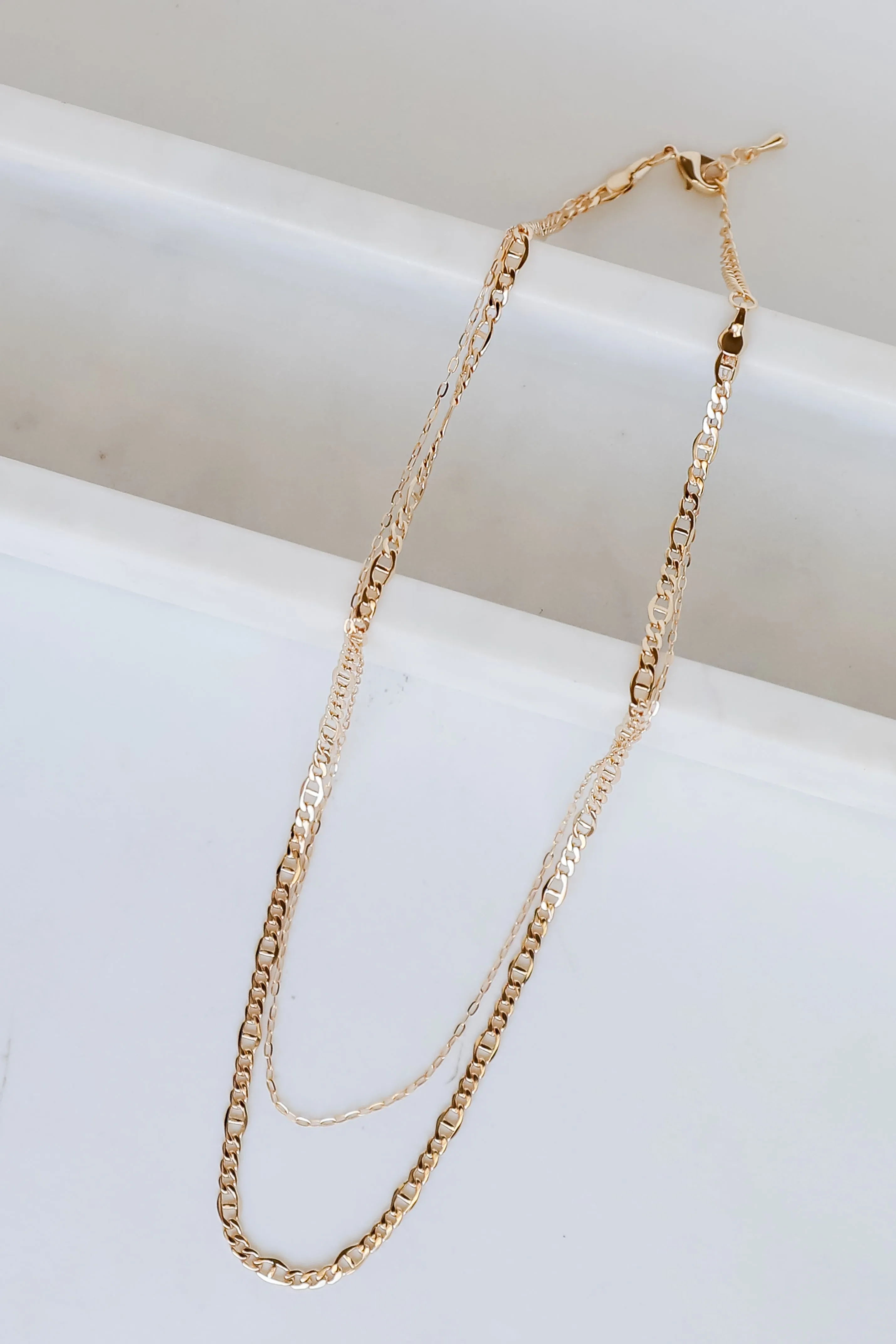 Isabella Gold Layered Chain Necklace