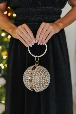 Just What I Need Gold Pearl Purse
