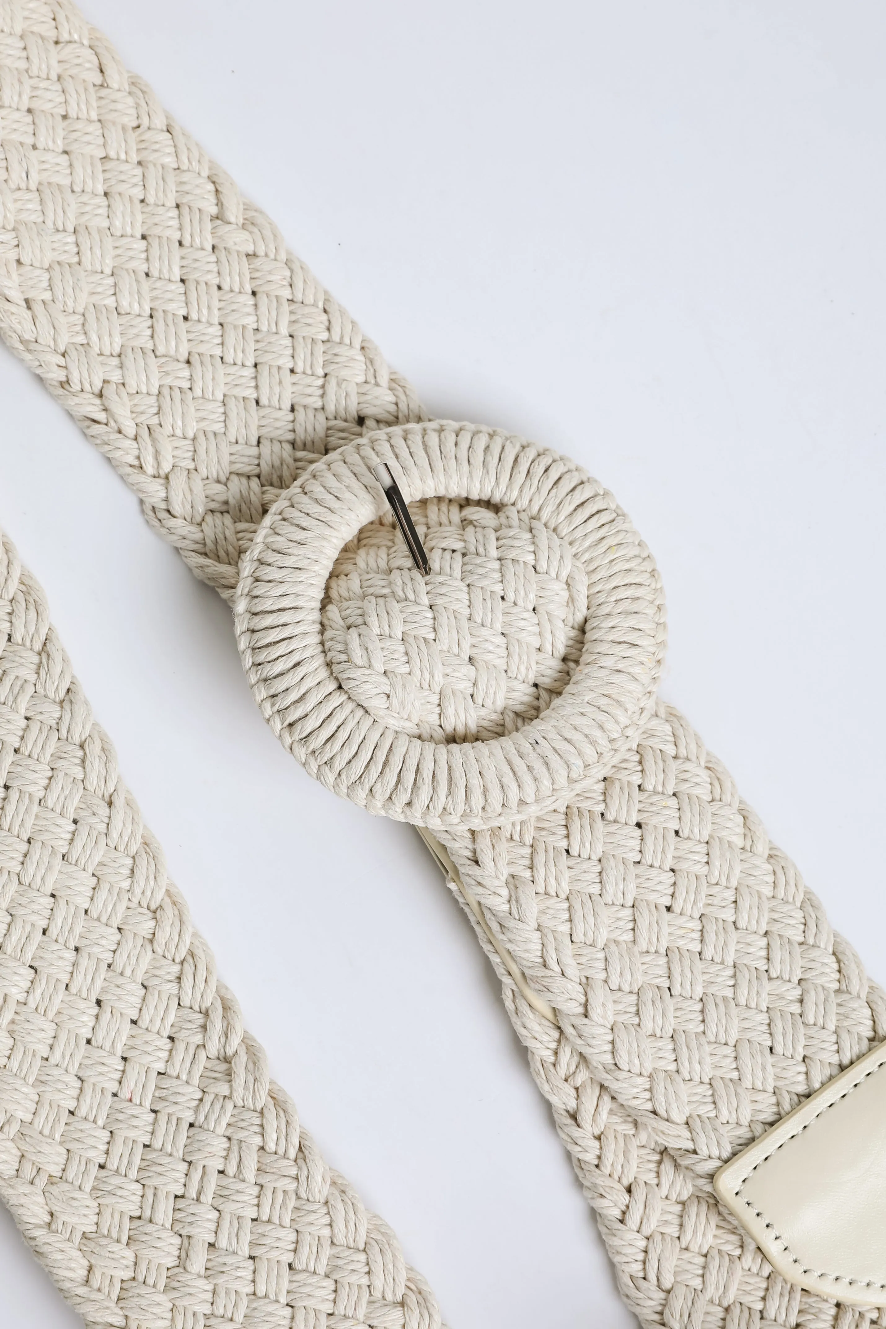 Keep It Together Ivory Straw Belt
