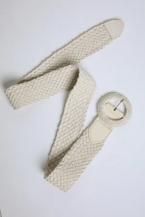 Keep It Together Ivory Straw Belt