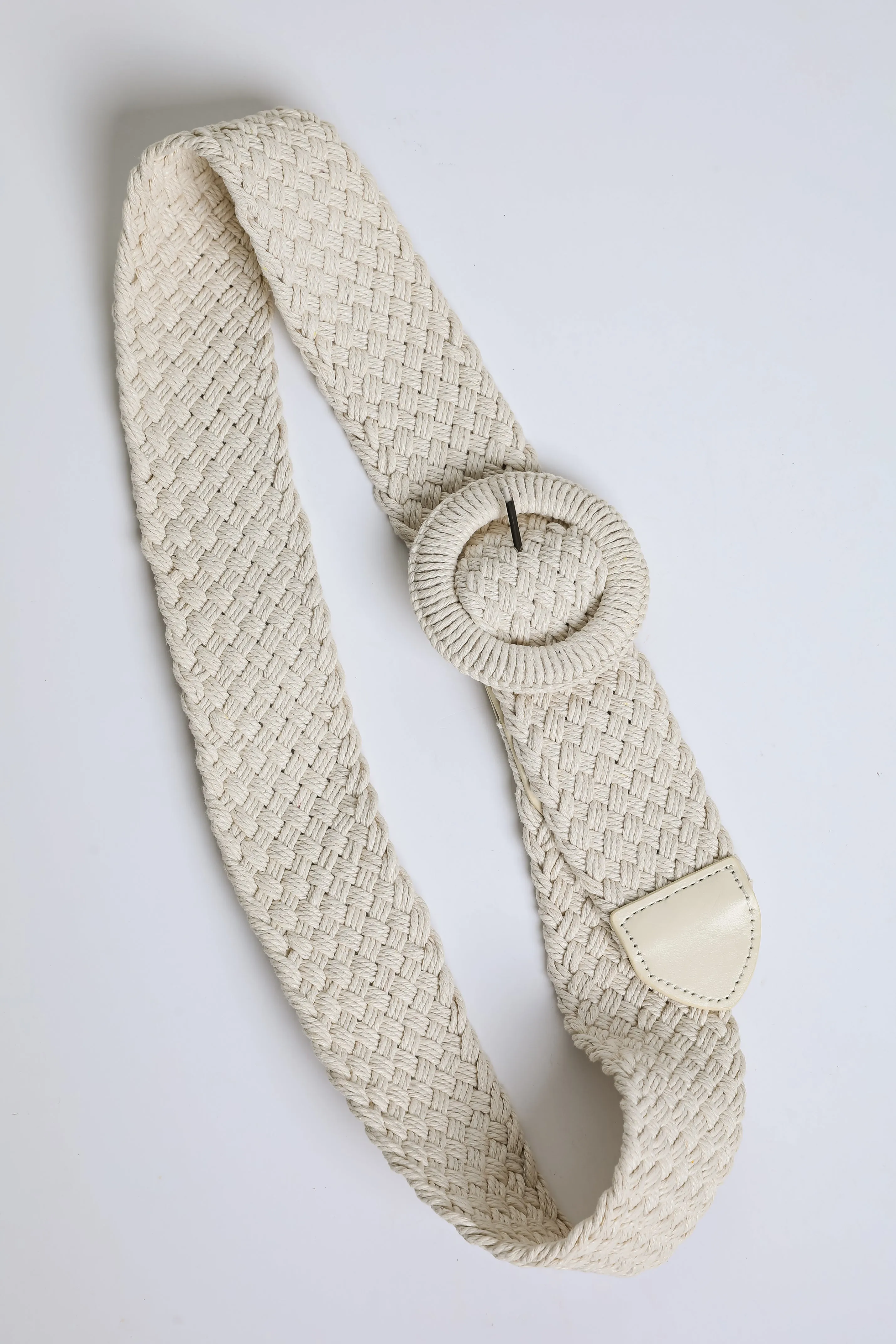 Keep It Together Ivory Straw Belt