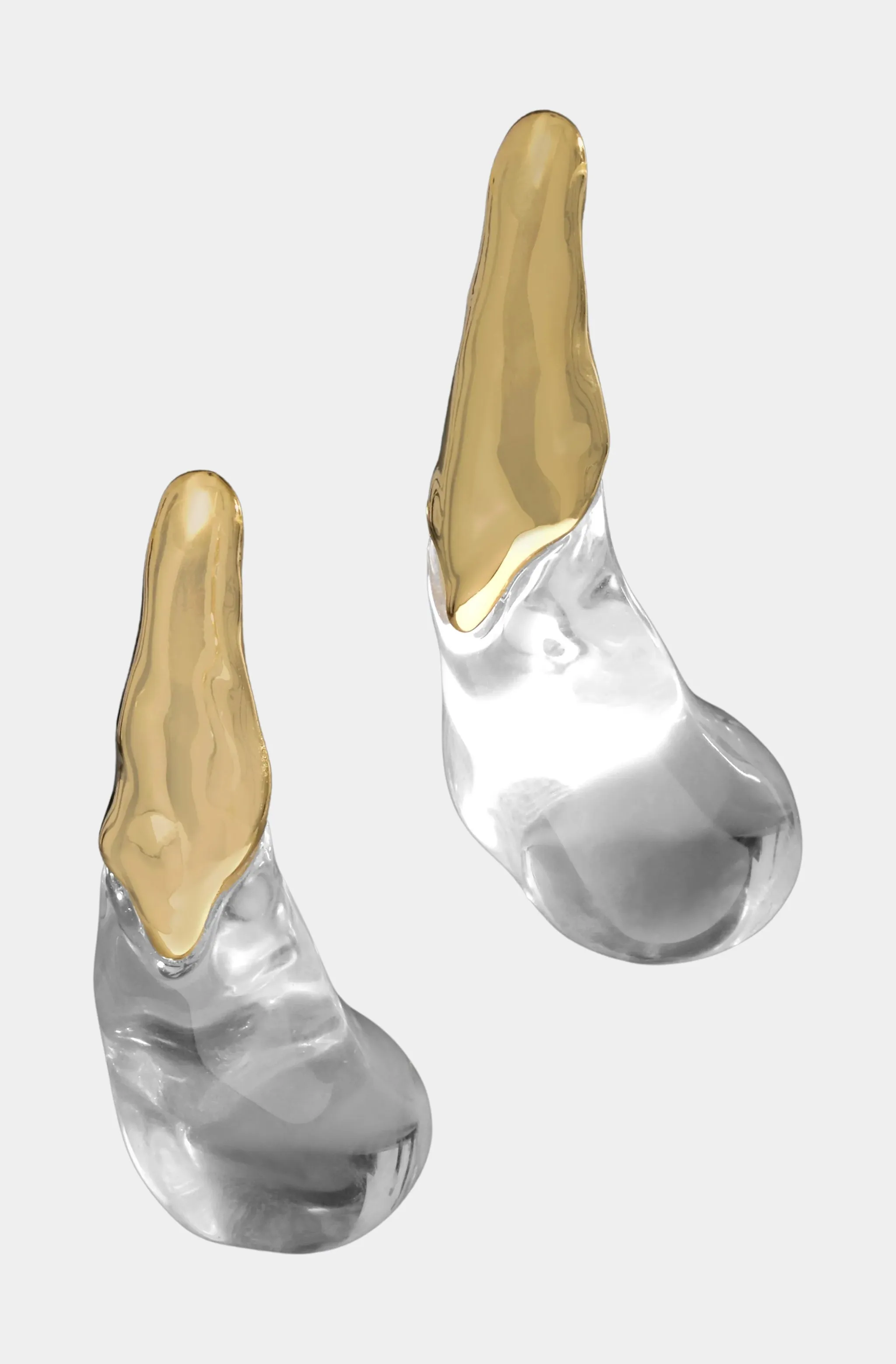 Liquid Lucite Arched Large Post Earring