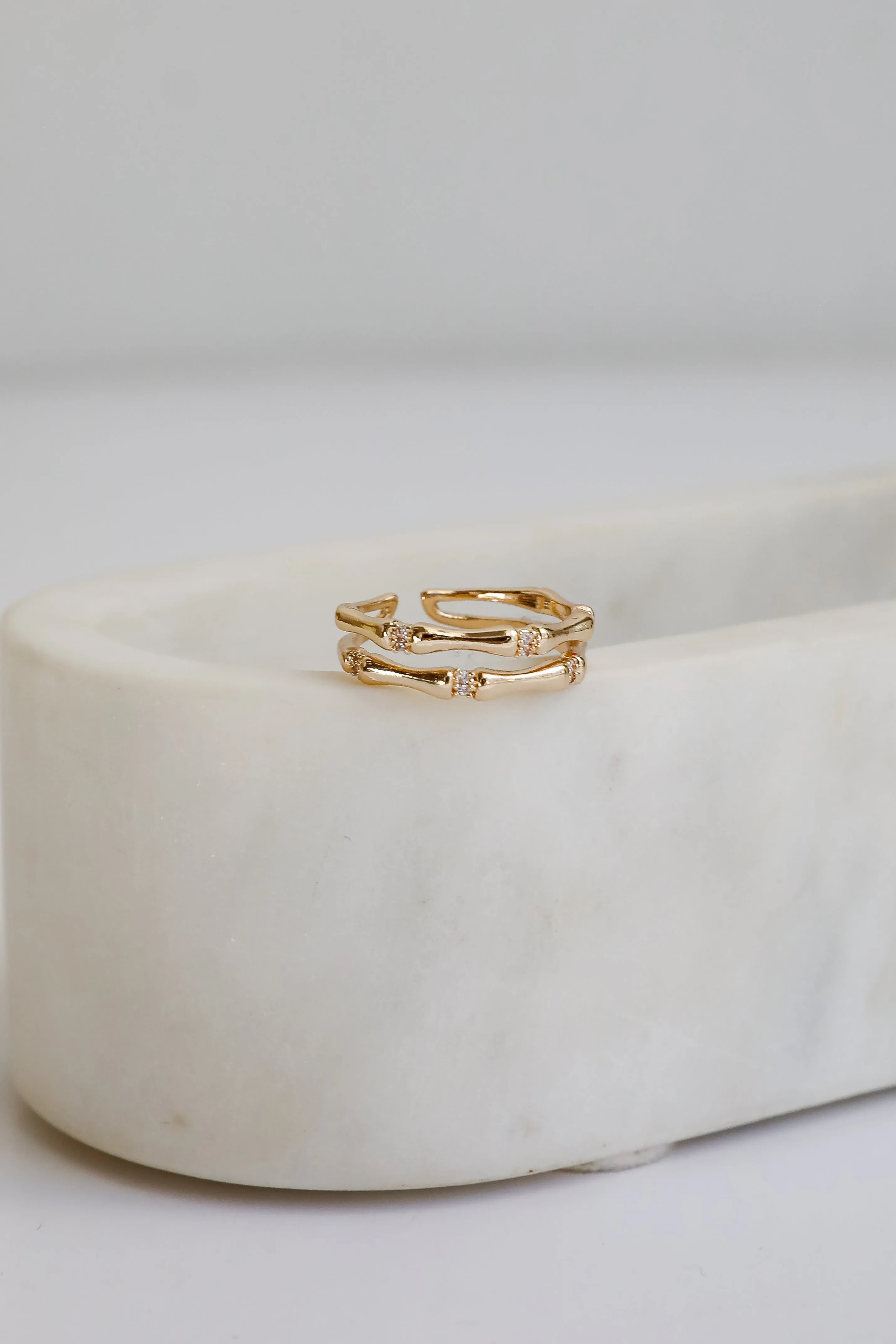 Luna Gold Double Ring