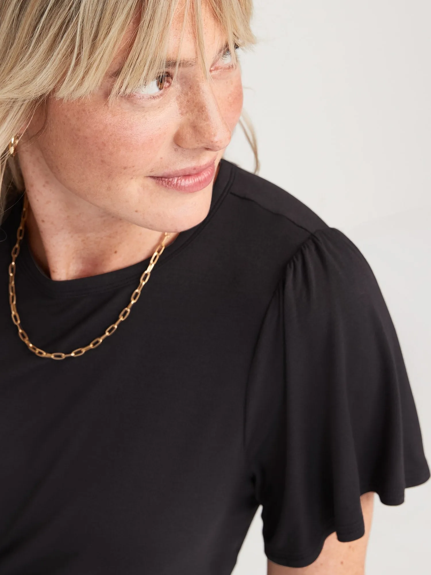 Luxe Flutter-Sleeve Top for Women Old-Navy