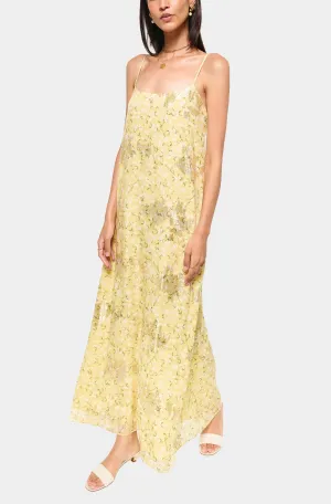 Luz Metallic Chiffon Dress