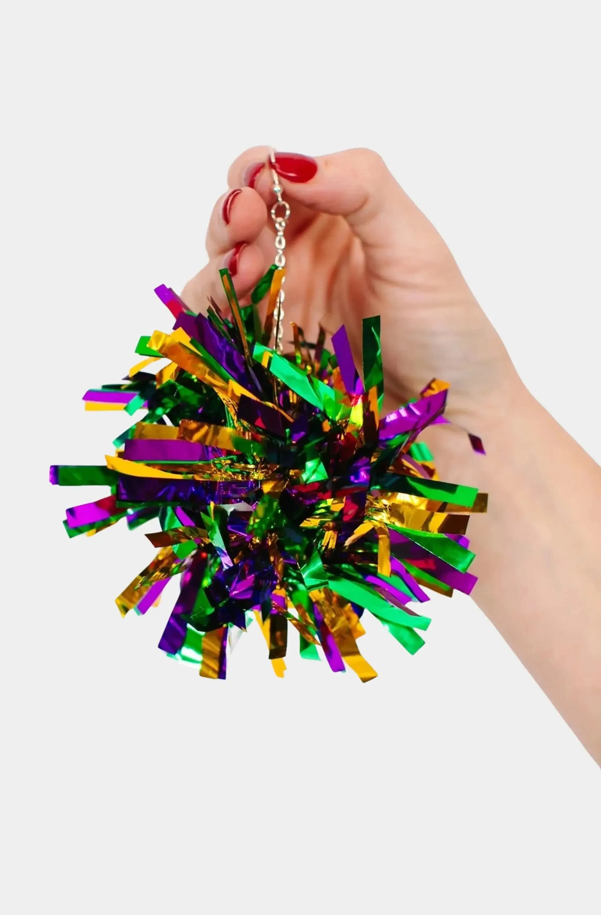 Mardi Gras Mambo Pom Pom Earrings