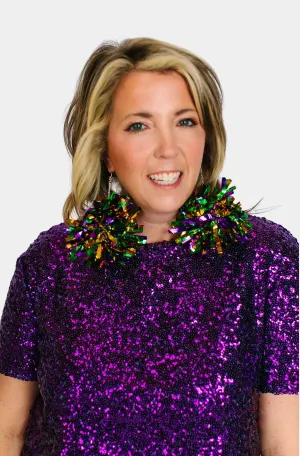 Mardi Gras Mambo Pom Pom Earrings