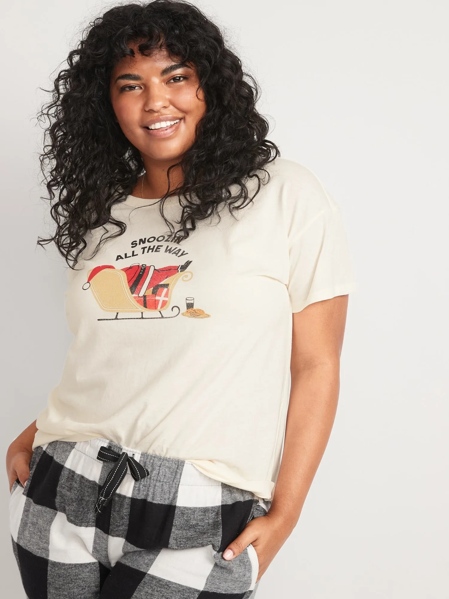 Matching Holiday Graphic Easy T-Shirt for Women Old-Navy