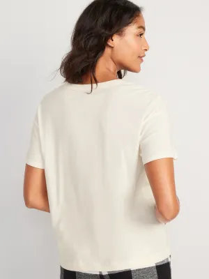 Matching Holiday Graphic Easy T-Shirt for Women Old-Navy