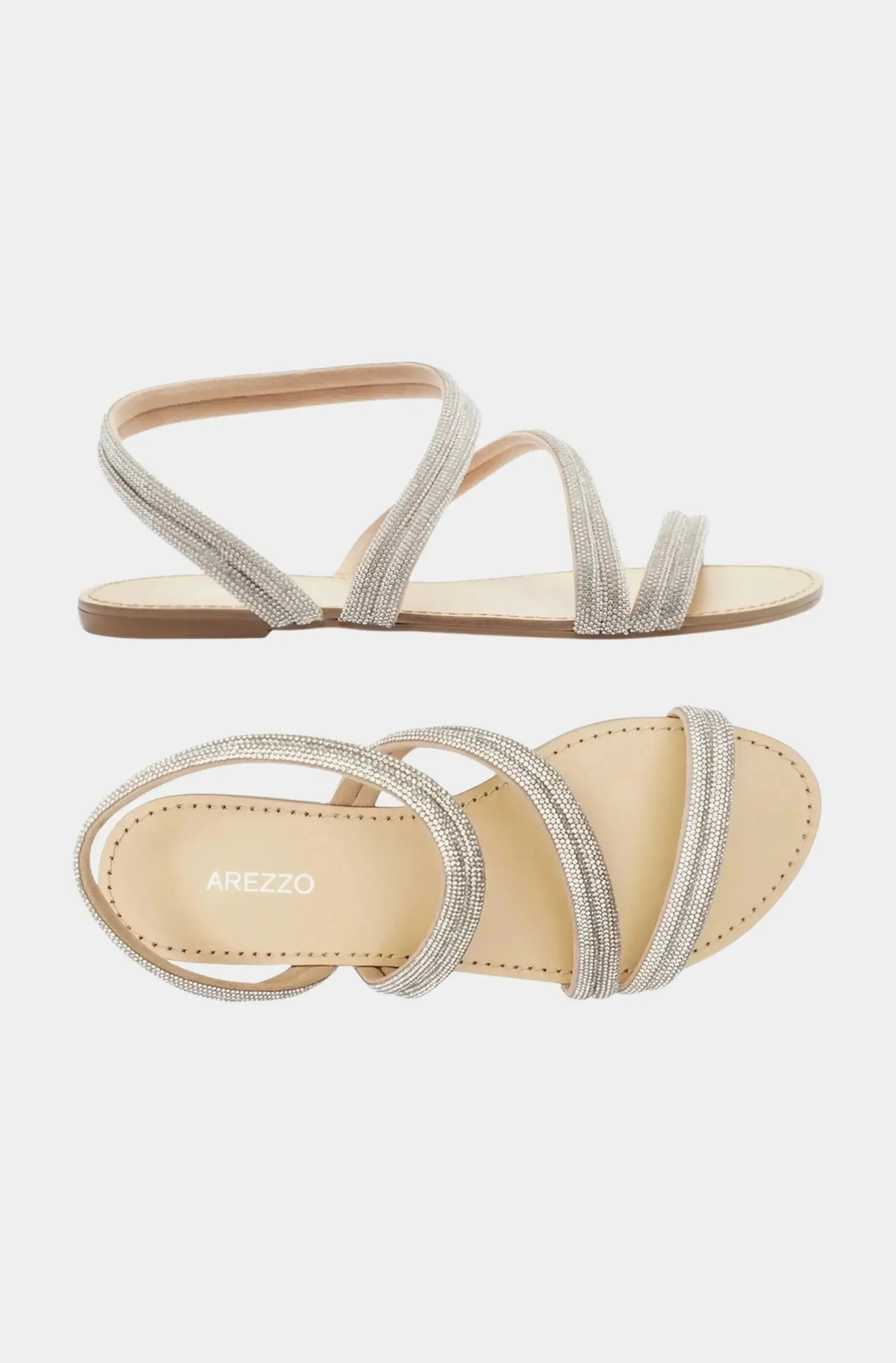 Mikayla Rhinestone Flat Sandal