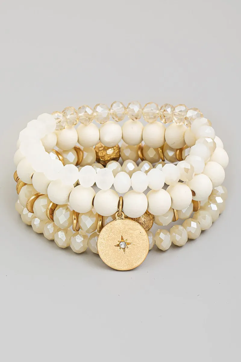North Star Bracelet Set - White