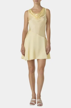 Oona Satin Asymmetrical Mini Dress