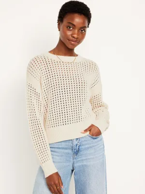 Open-Stitch Sweater for Women