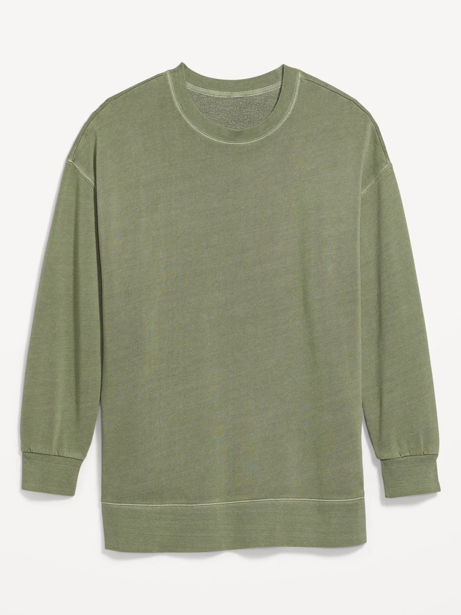 Oversized Boyfriend Garment-Dyed Tunic Sweatshirt for Women Old-Navy