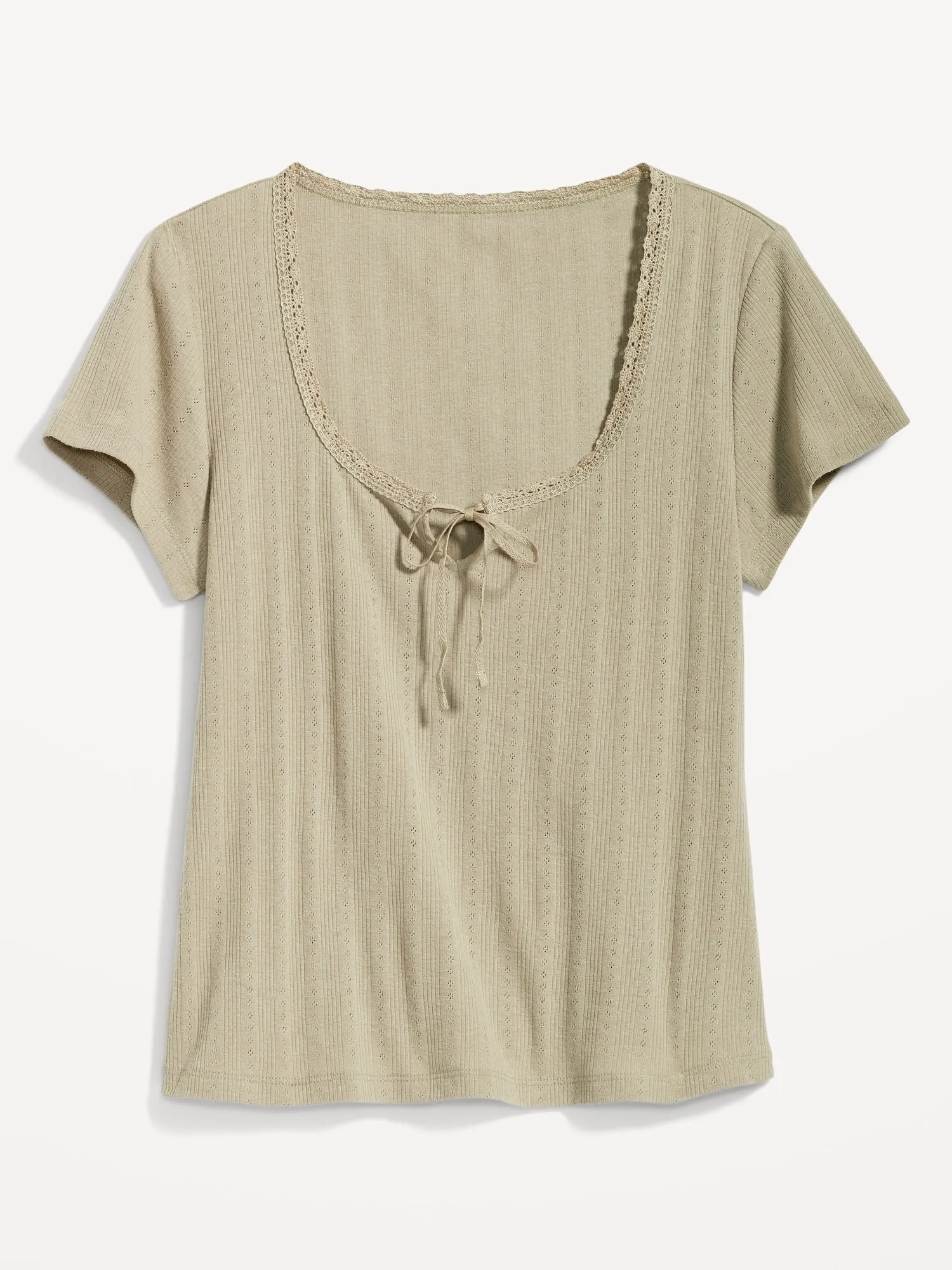 Pointelle-Knit Top for Women Old-Navy