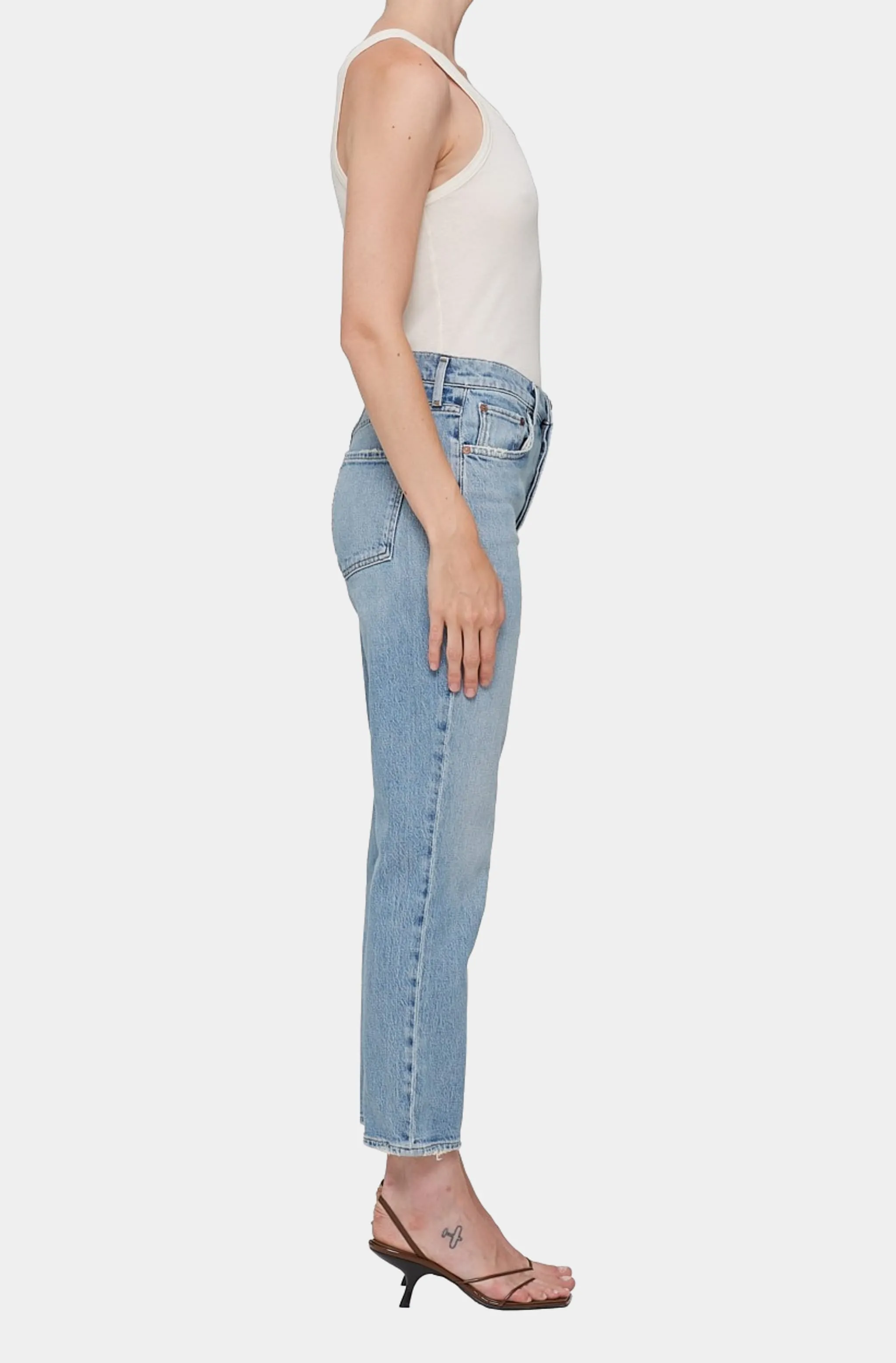 Riley High Rise Straight Crop