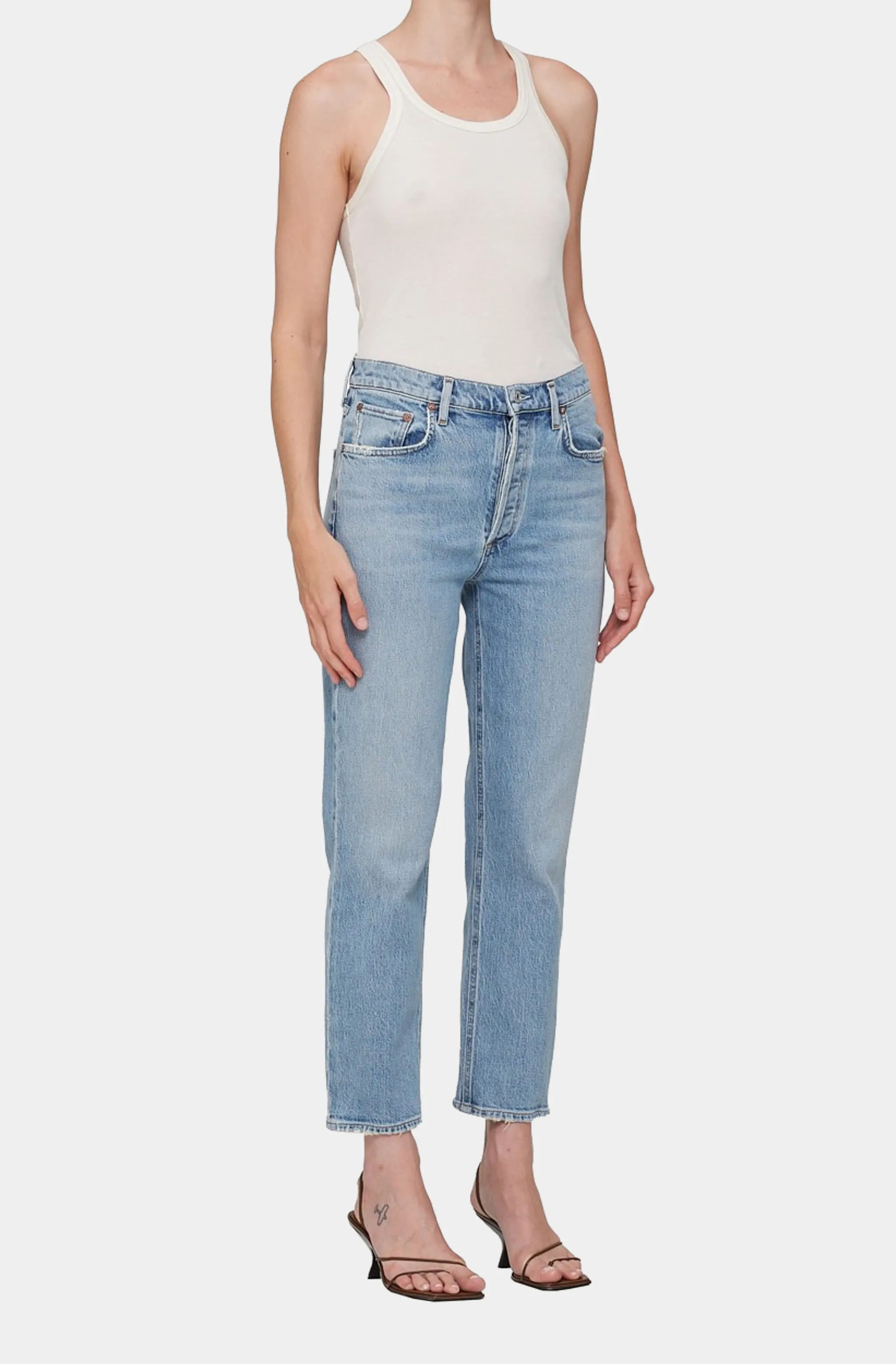 Riley High Rise Straight Crop