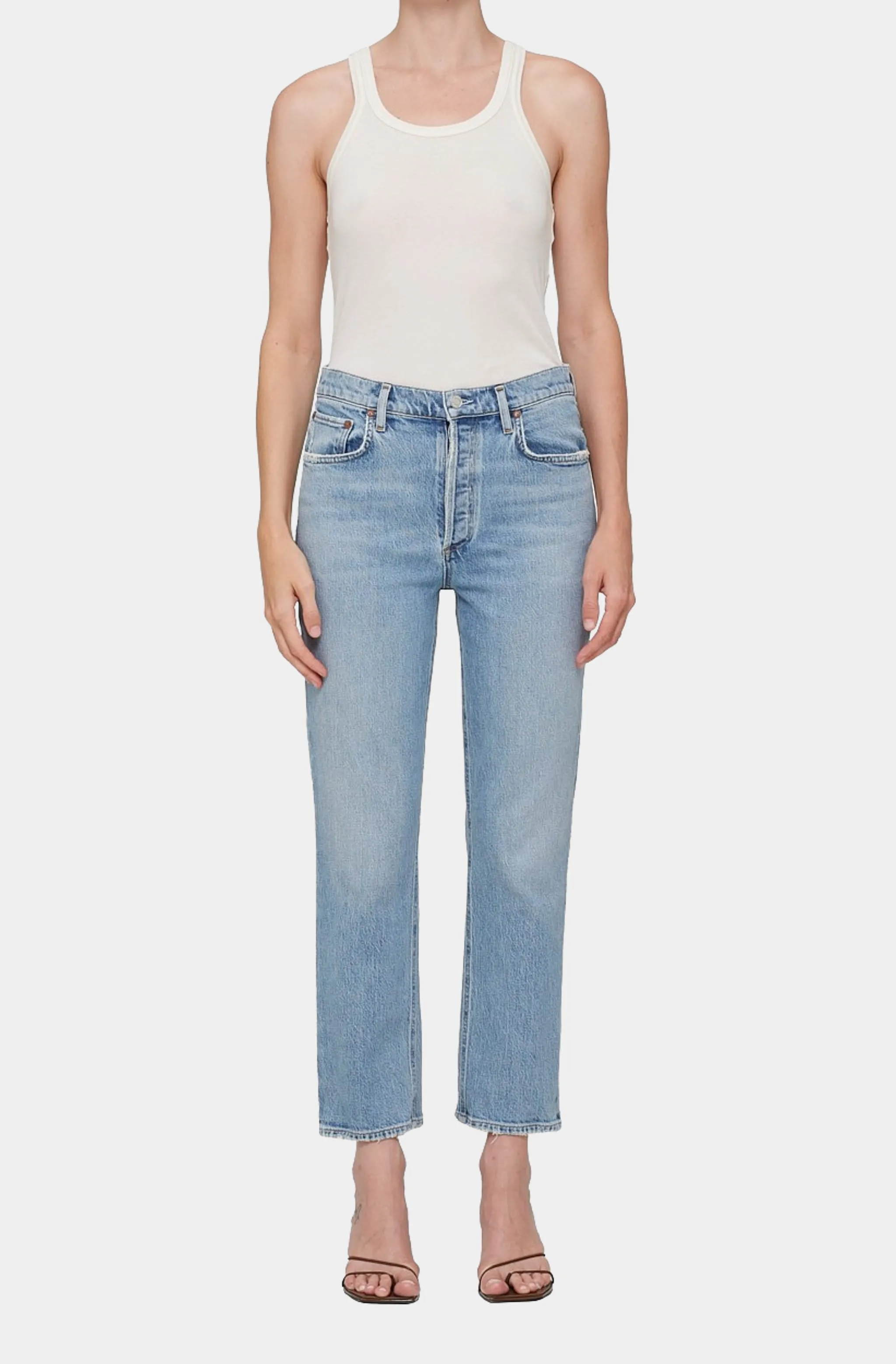 Riley High Rise Straight Crop